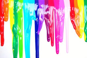 Multicolored Paint Drippings
