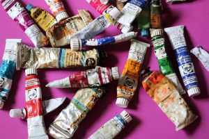 assorted painting tubes
